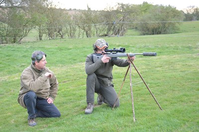 Shooting off sticks